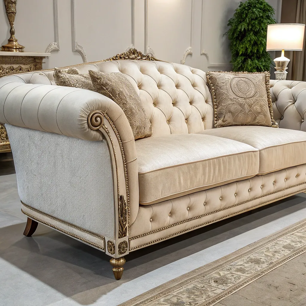 Elegant upholstered sofa